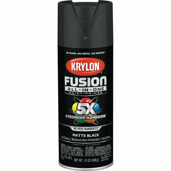 Krylon Fusion All-In-One Matte Spray Paint & Primer, Black K02754007
